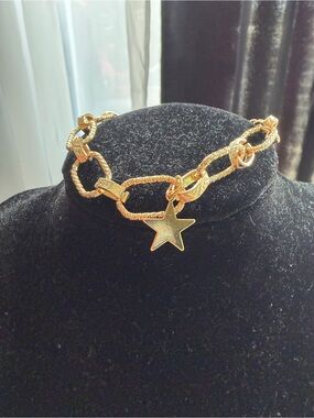Gold Star Charm Link Bracelet - Women Jewelry